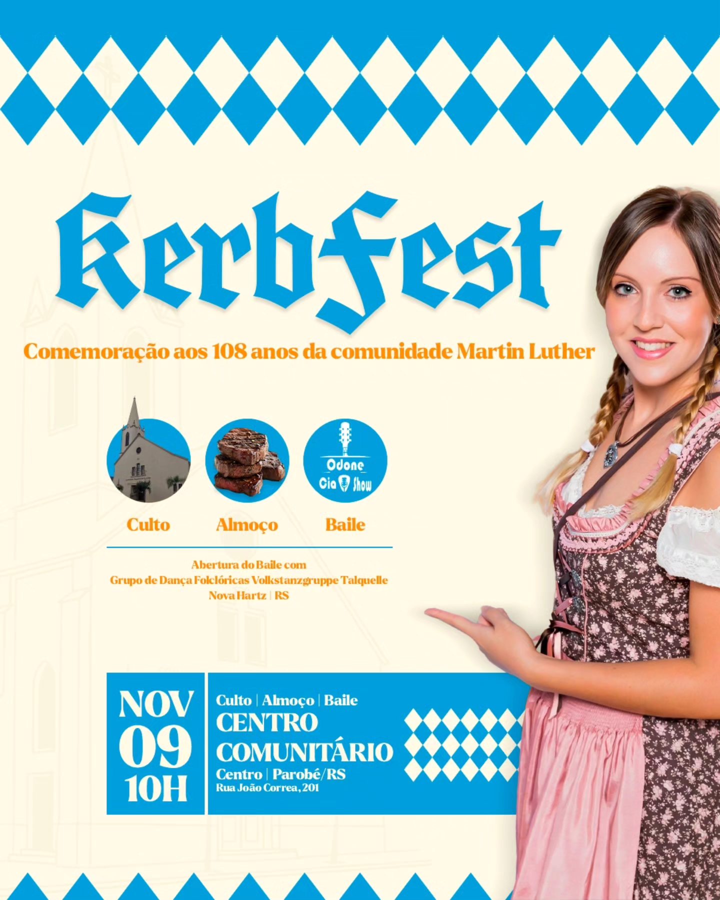 Divulgação da KerbFest da Comunidade de Parobé