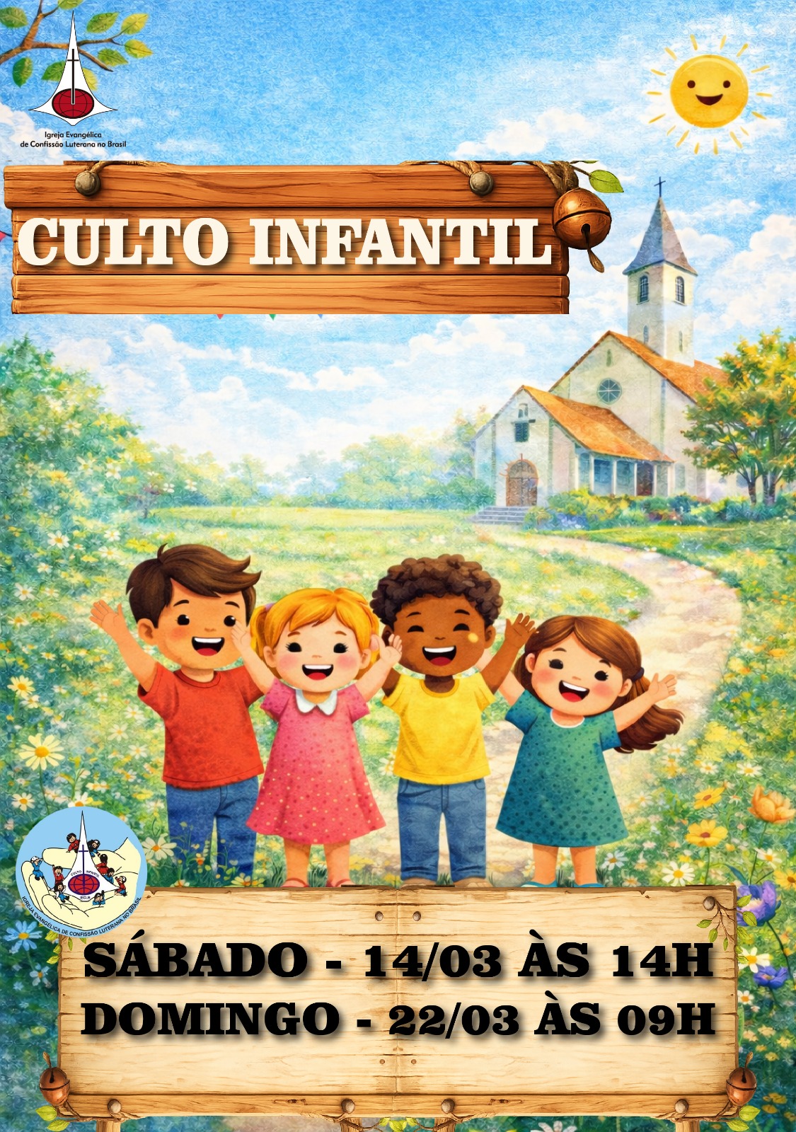 Culto Infantil – Retorna as atividades no mês de Março 2026