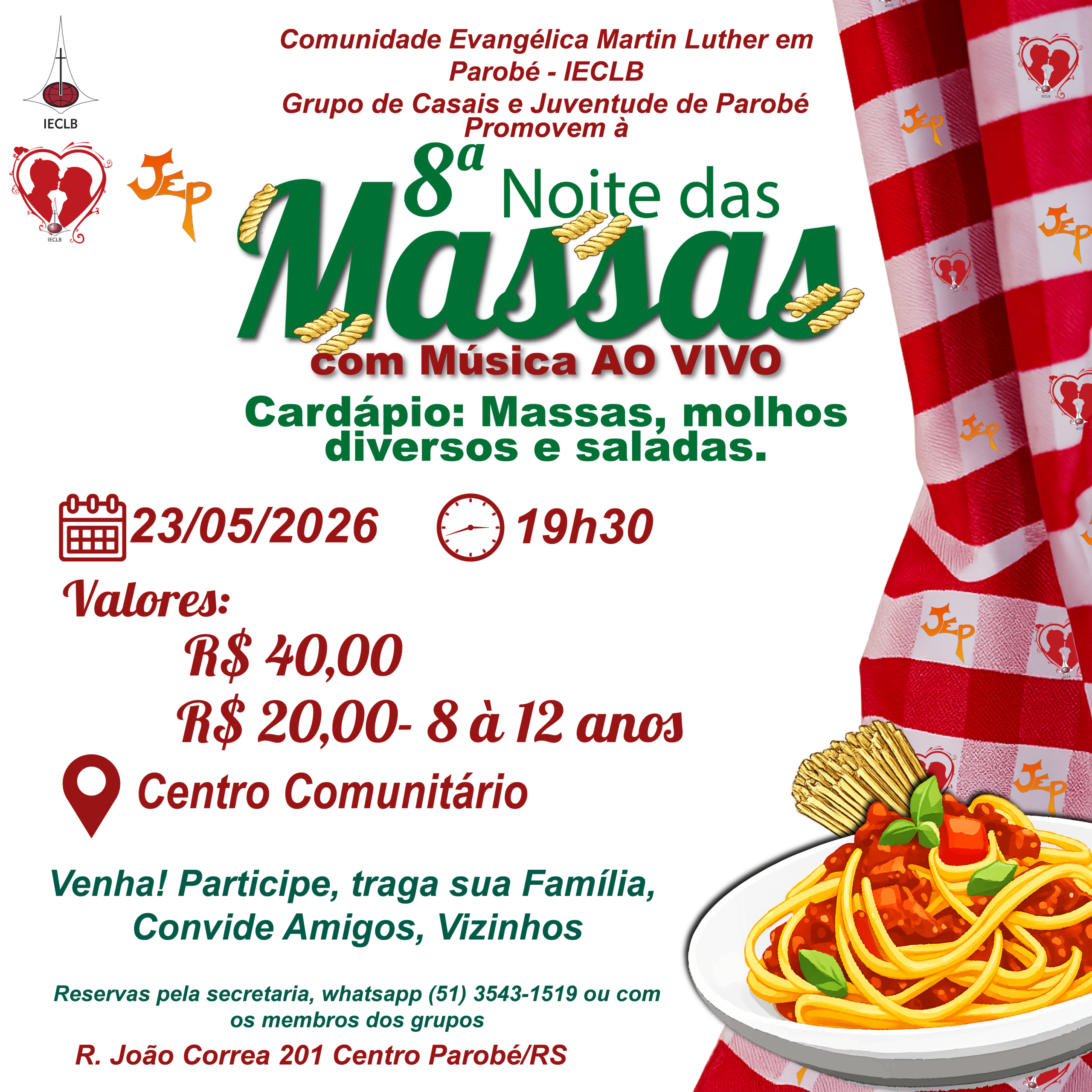8ª Noite das Massas em Parobé
