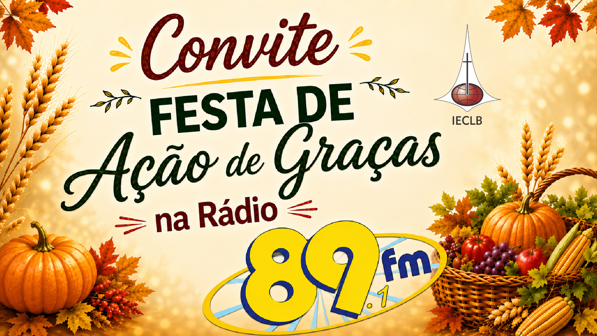 Pastor Edson Koren convida para a Festa de Ação de Graças na Rádio 89.1 FM