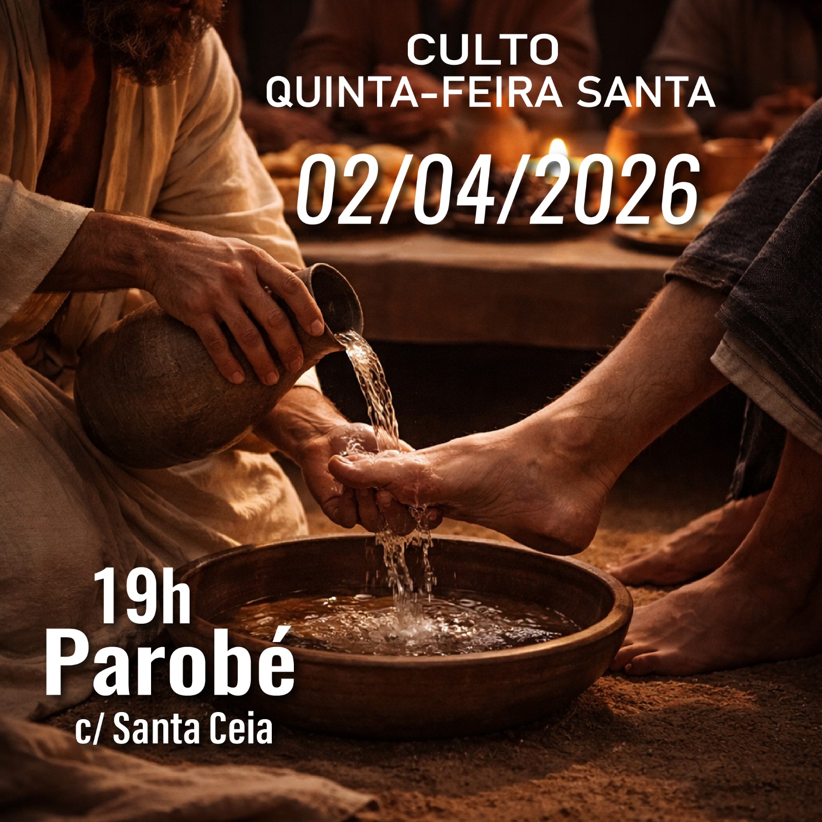 Cultos do Tríduo Pascal – 2026