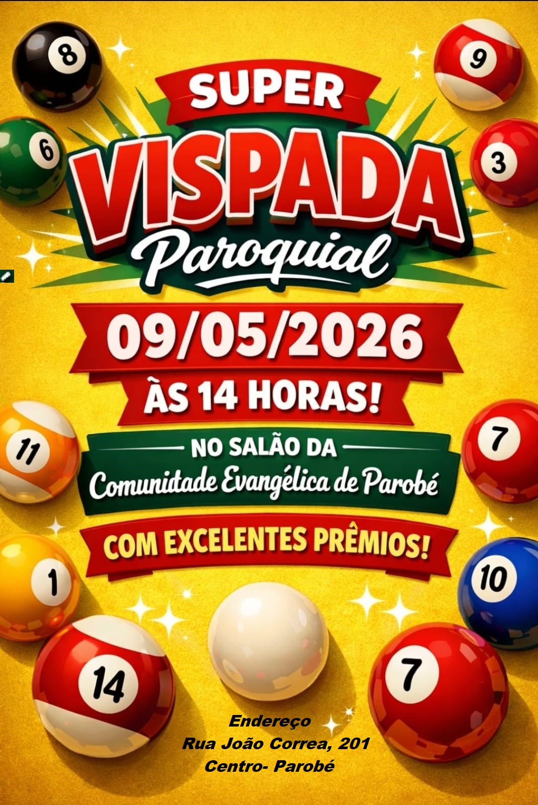 Vispada Paroquial 2026: Diversão, Prêmios e Comunhão em Parobé
