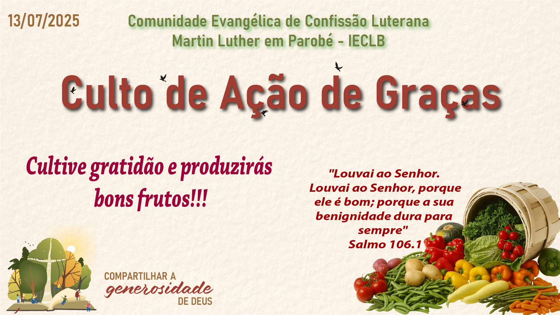 Culto de Ação de Graças 2025